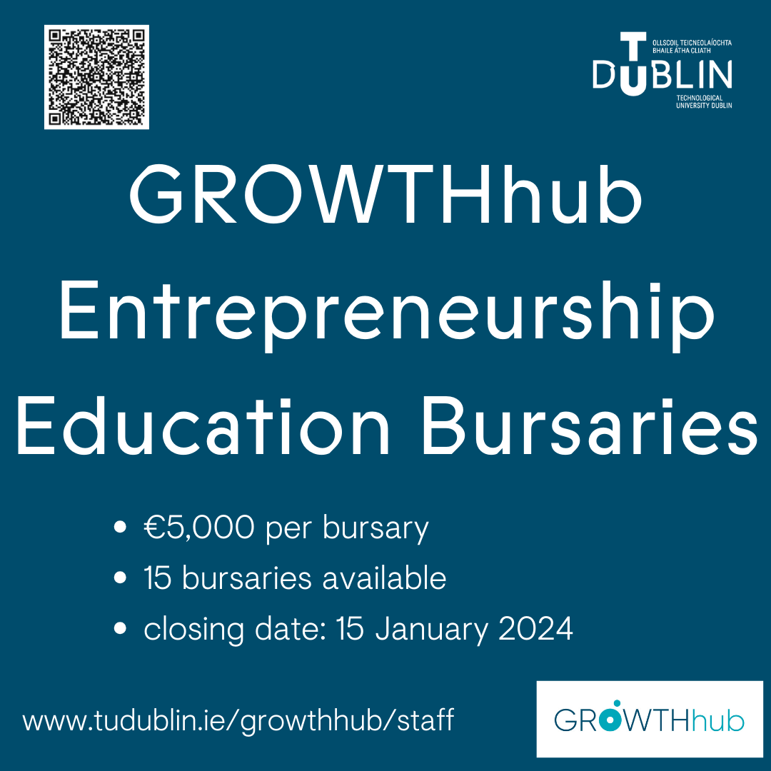 Image for GROWTHhub Entrepreneurship Education Bursary Call - 4th & final call