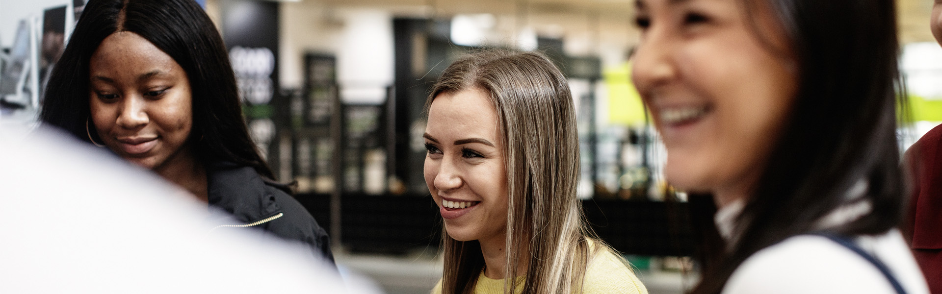 Smiling students at TU Dublin Tallaght