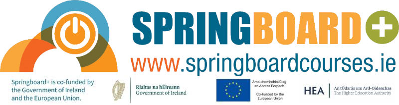 Springboard+ logo and funding partner logos