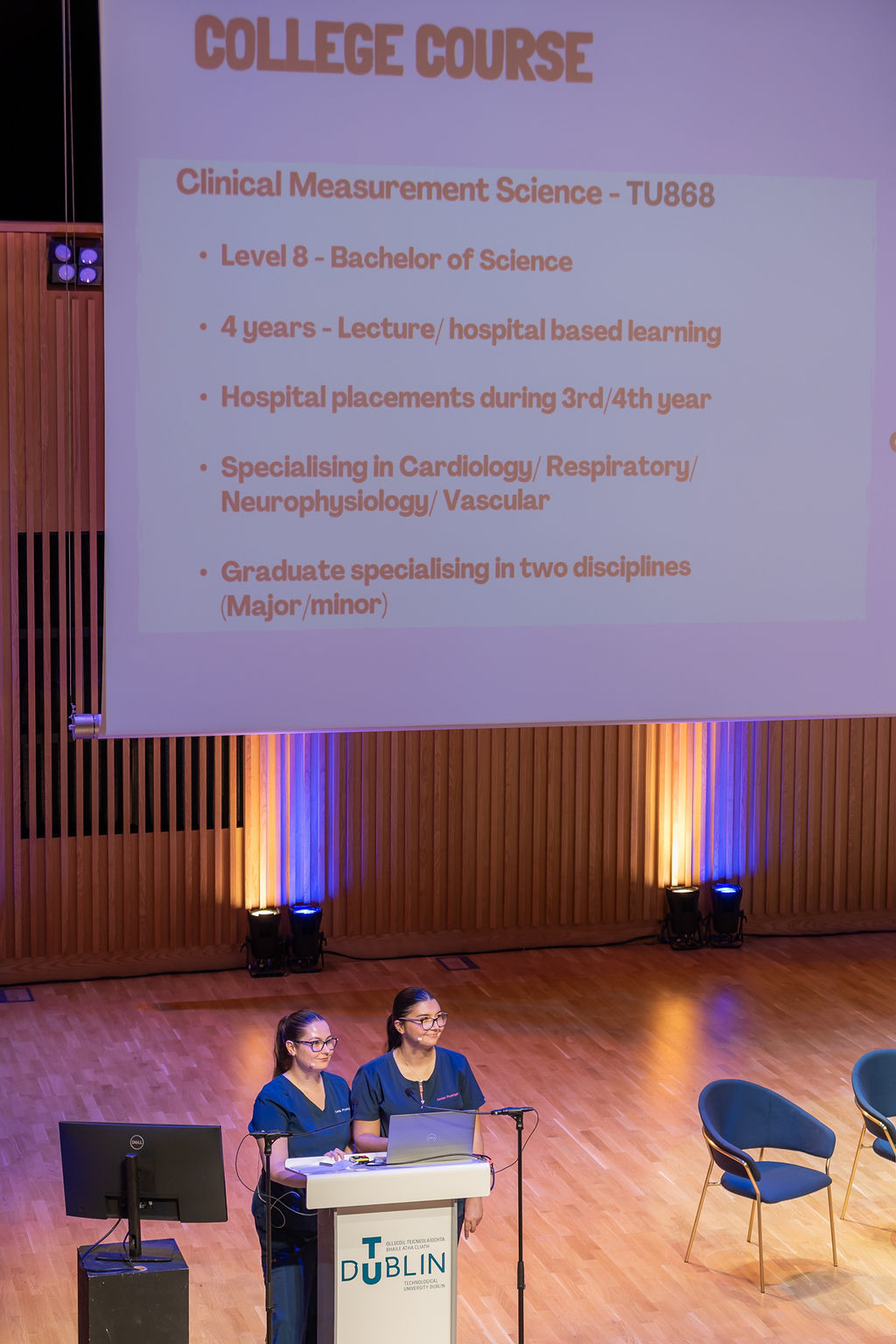 Mater staff talking at TY Open day