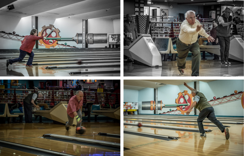 People playing bowling