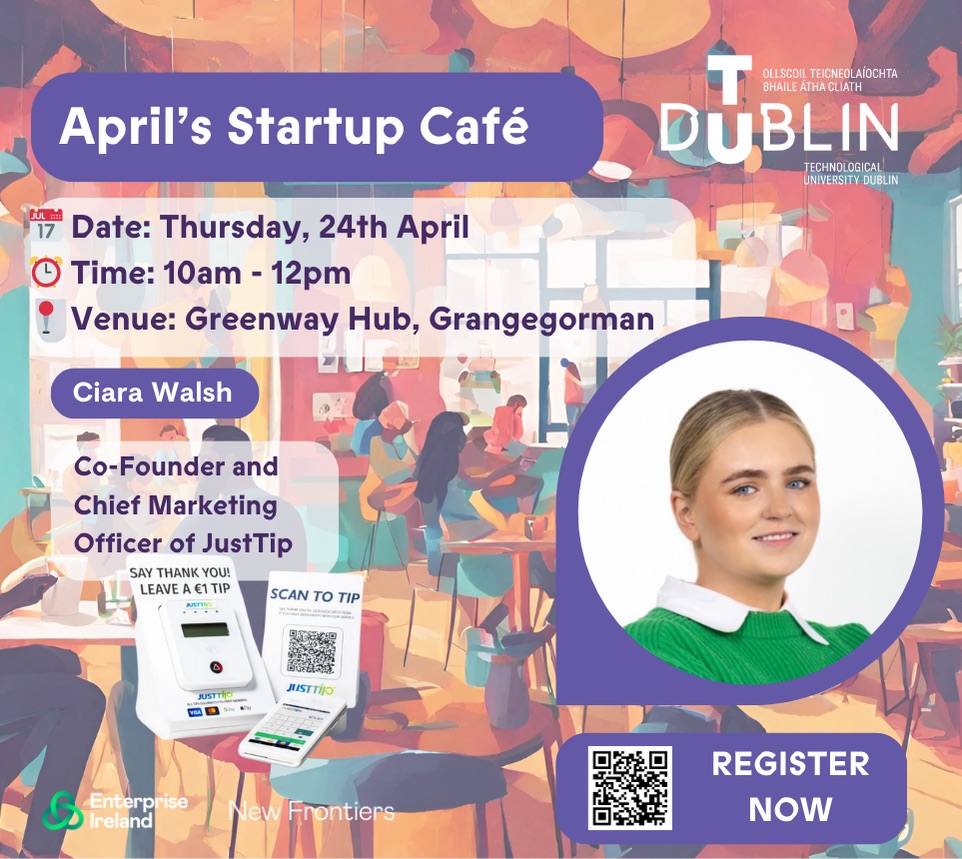 Image for Startup Café April 2025: Ciara Walsh, JustTip co-founder & CMO