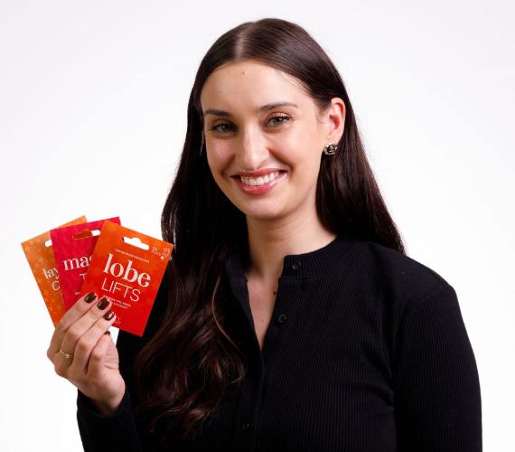 headshot with product