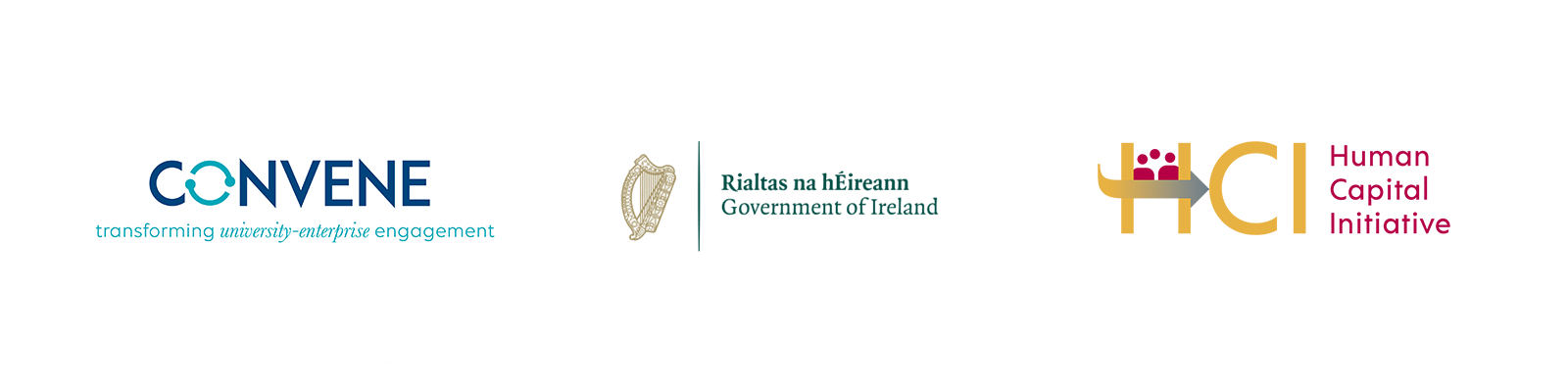 Logos; Convene; Government of Ireland; Human Capital Initiative