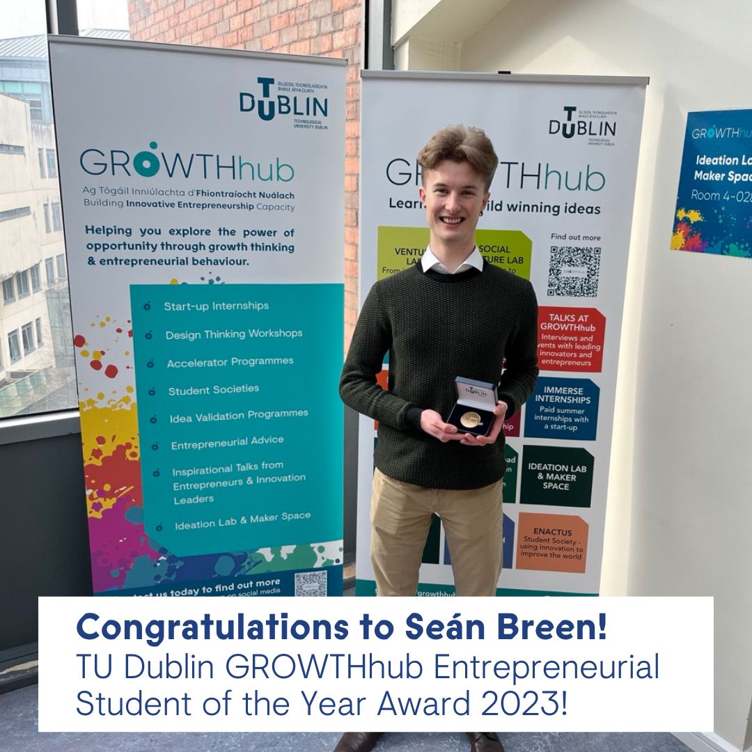 Image for TU Dublin GROWTHhub Entrepreneurial Student of the Year Award 