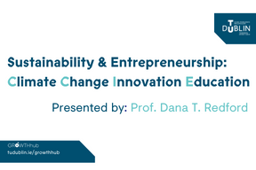 Image for Online Seminar: Sustainability & Entrepreneurship: Climate Change Innovation Education May 10, 11am-12.30pm