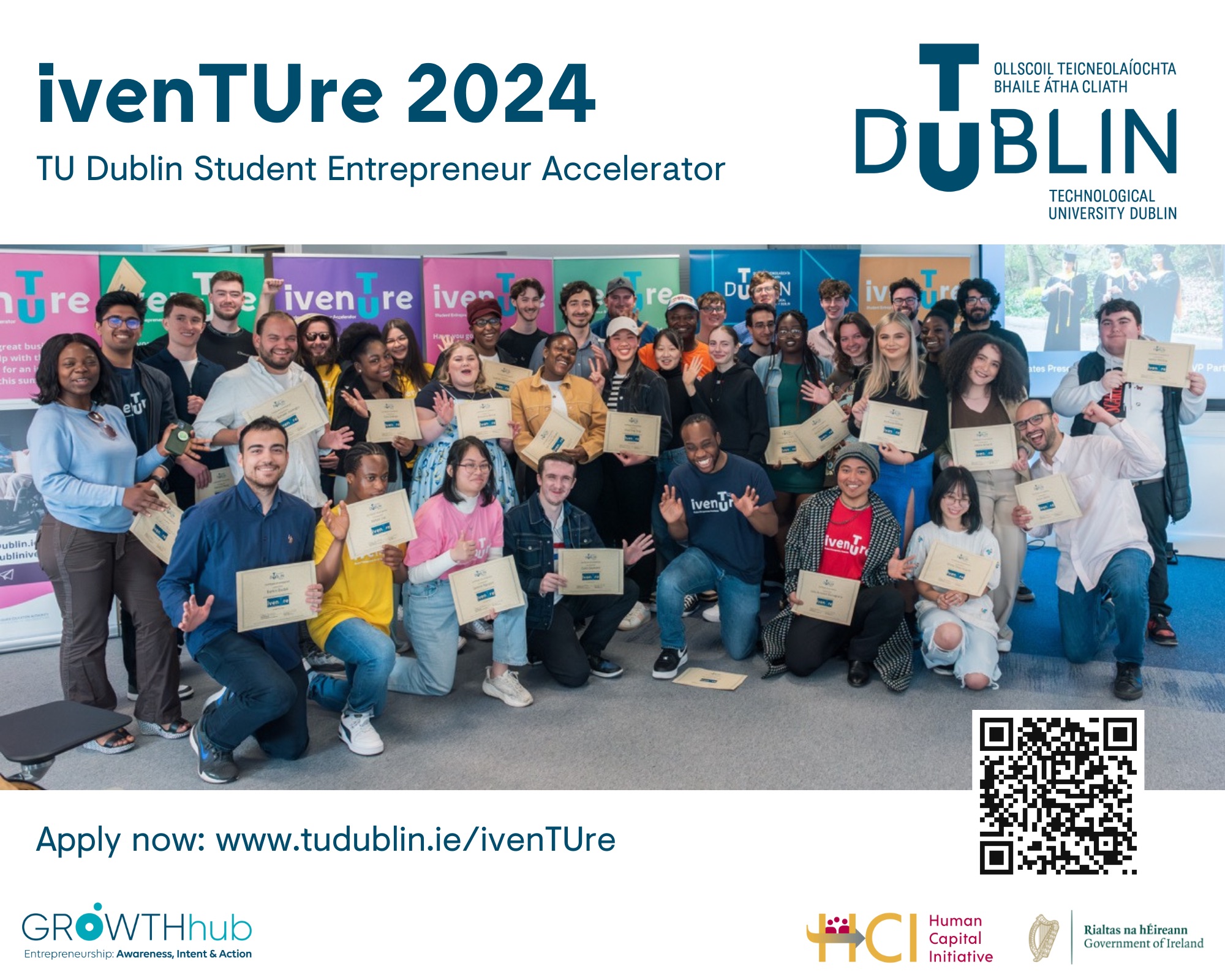 image for ivenTUre  2024 - TU Dublin Student Entrepreneurship Accelerator Programme - Closing for applications this Friday 03 May 2024