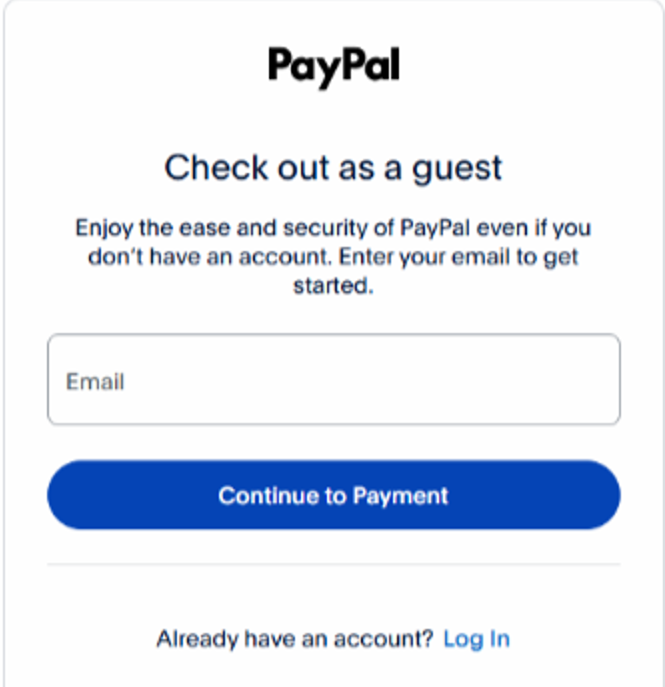 Check out as Guest Small