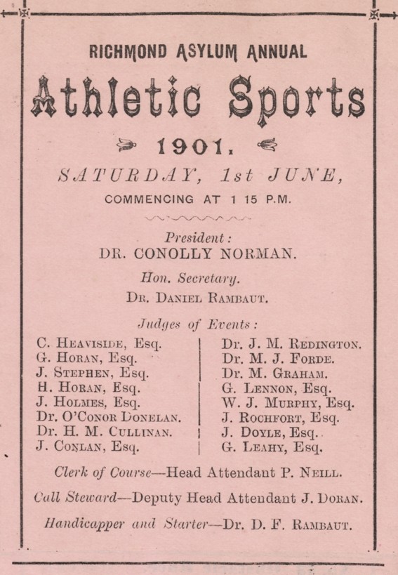 Programme for the Richmond Asylum Annual Athletic Sports, 1901, National Archives of Ireland, Priv 1223.22.16.jpg