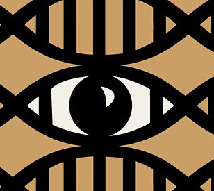 Graphic of eyes and shapes