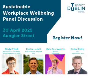 Image to promote Sustainable Workplace Wellbeing Panel Discussion