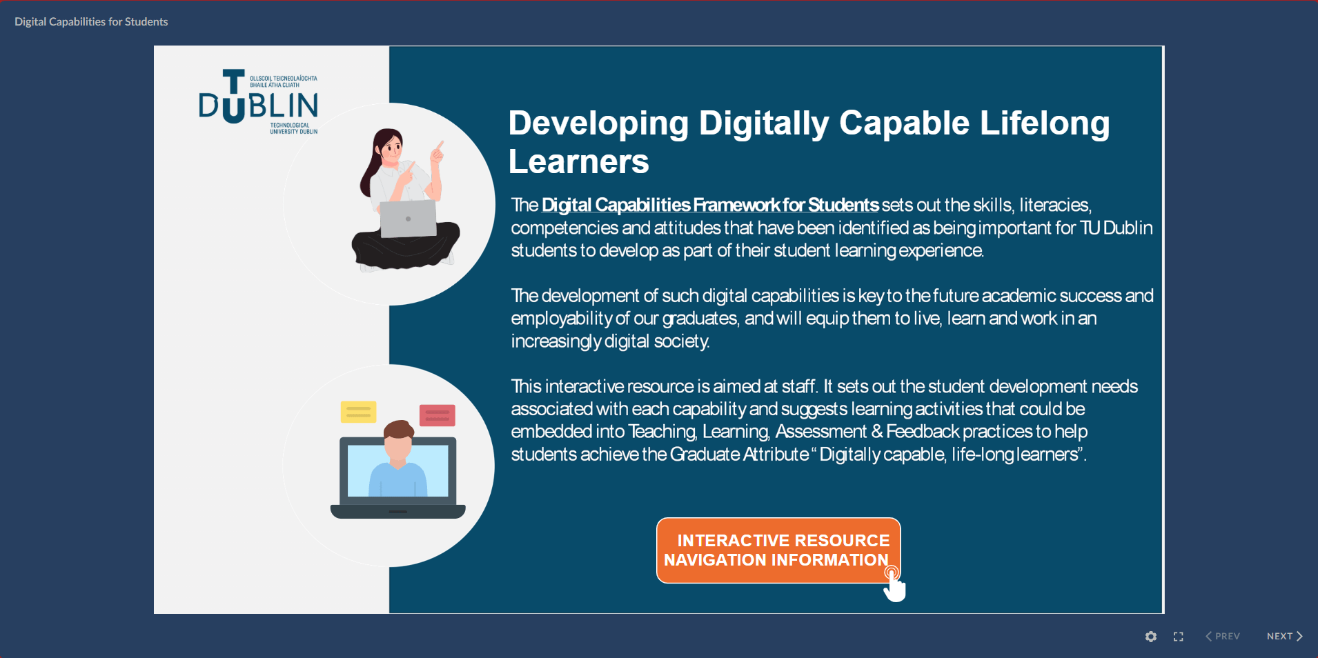 Title page of the resources for Digital Capabilities framework for students