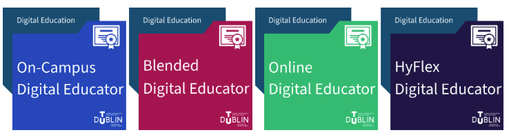 Image of all four digital educator digital badges