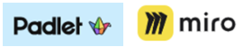 Logos of Padlet and Miro Platforms