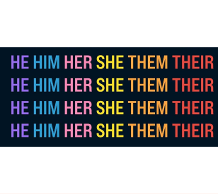 collage of pronouns