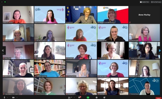 Screenshot of Women Leaders in Higher Education Zoom meeting