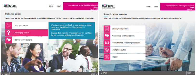 Racism training e-learning module screenshot 3