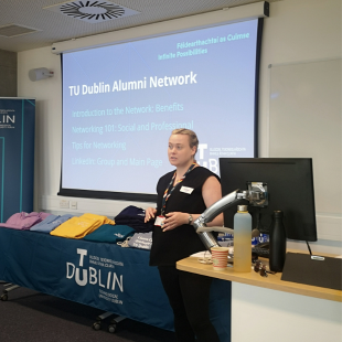 speaker at the access alumni network event