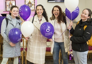 TU Dublin students attending the Launch of the Athena SWAN Action Plan on International Women's Day March 2022