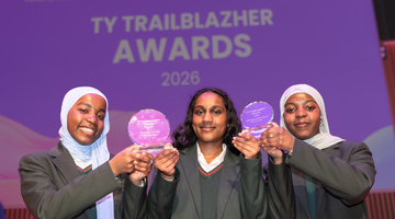 TY Students winning the TY TrailblazHER Award