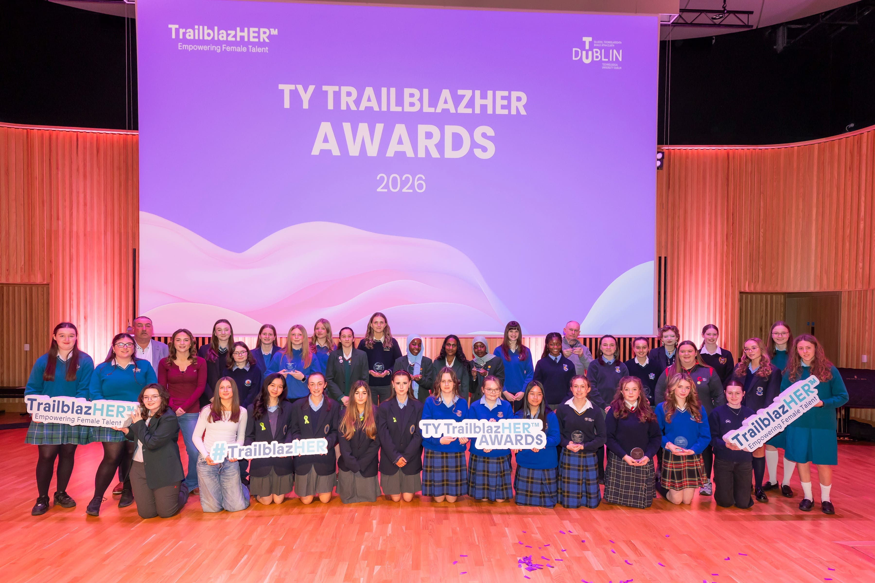 Group shot of the TY Awards Finalsits