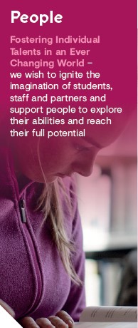 Student reading a book