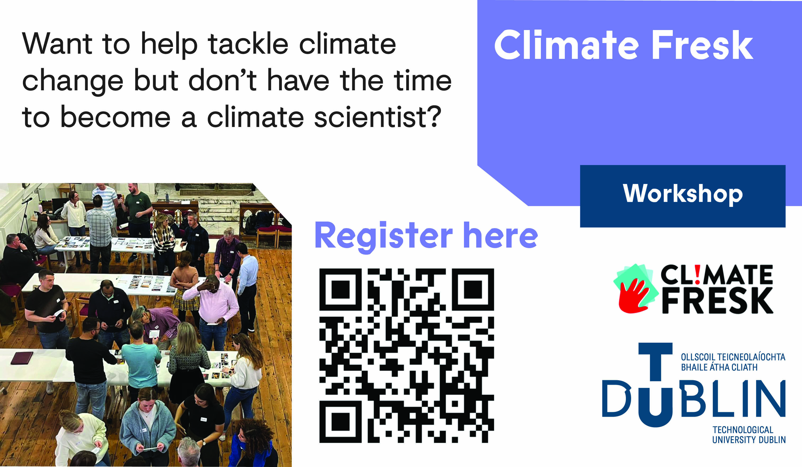 Climate Fresk poster with QR code