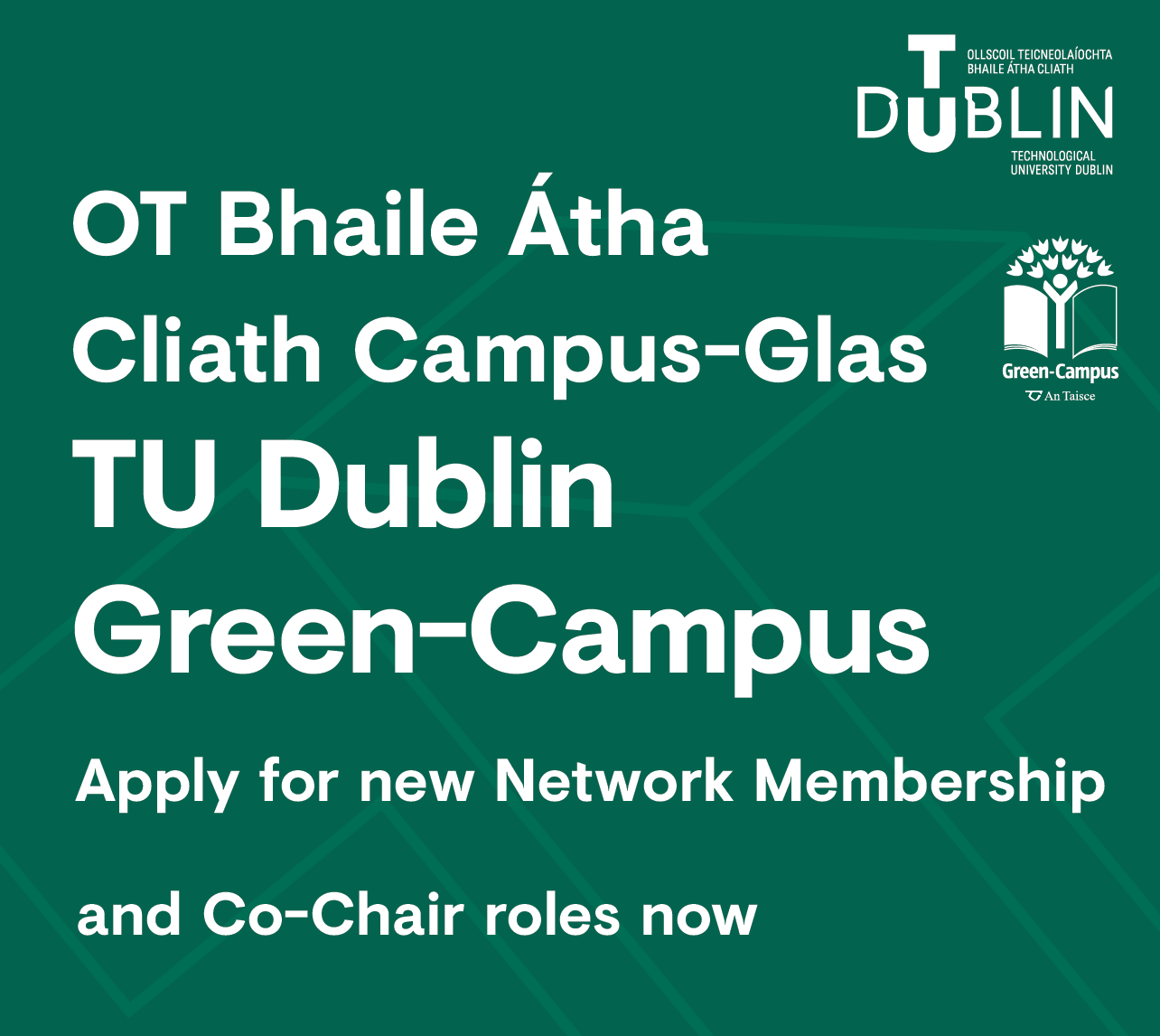 Image for Interested to apply for new Green-Campus Network Membership and Co-Chair roles?