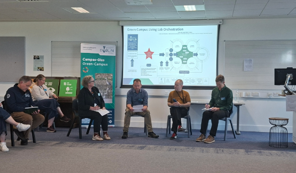 Panel discussion at the Green Campus Open Call Gathering event