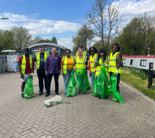 Volunteers gathered at the Royal Canal in Dublin 15 for a clean-up event