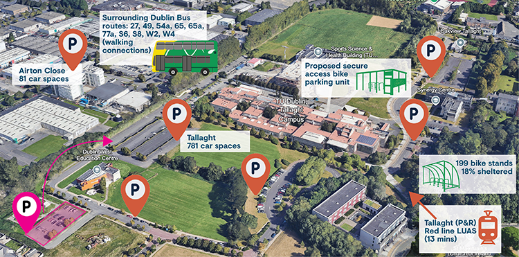 Travel to tallaght map