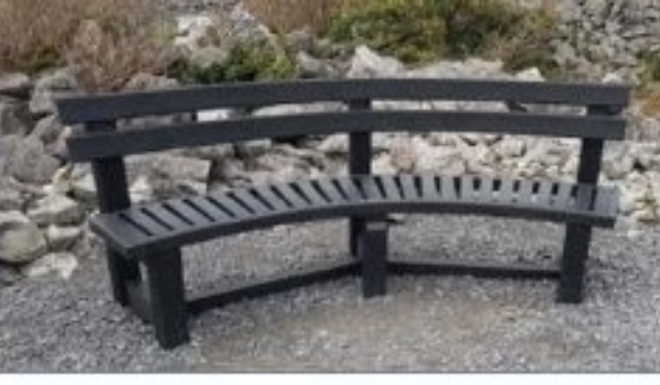 image of a curved bench