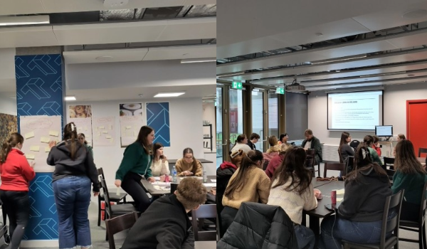 reusable packaging workshop with culinary arts students