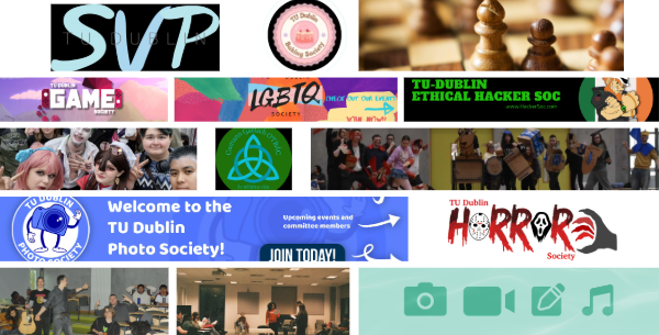 logos of 14 TU Dublin societies