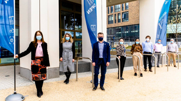 staff standing outside the centre