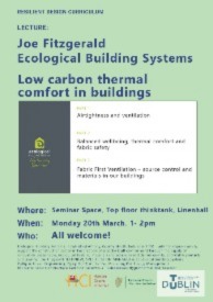 Image for Joe Fitzgerald Lecture - Ecological Building Systems - 20 March