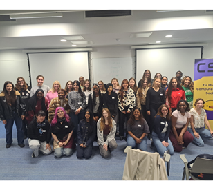 group of university students