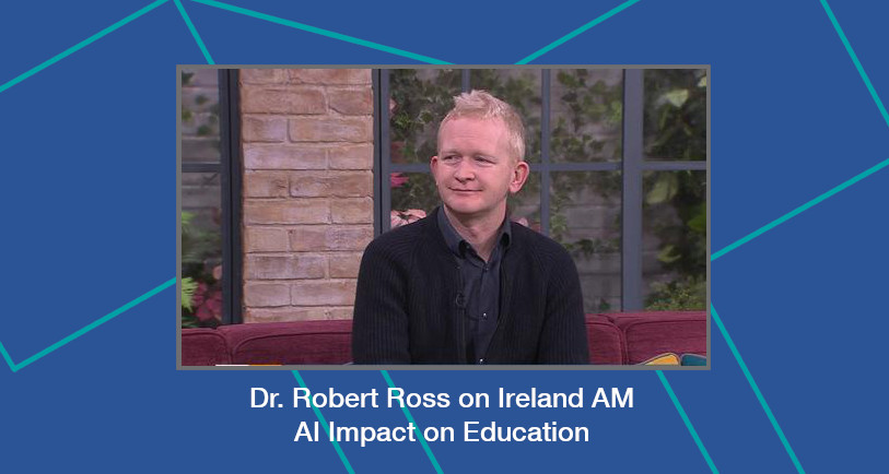 a photograph or Robert Ross on TV Ireland AM