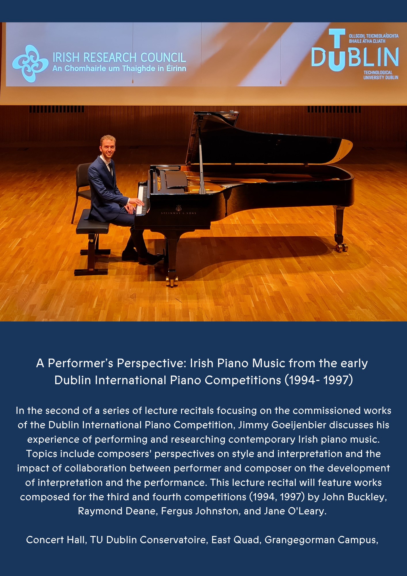 A Performer's Perspective - Irish Piano Music by Jimmy Goeijenbier News Main 26.01.2024