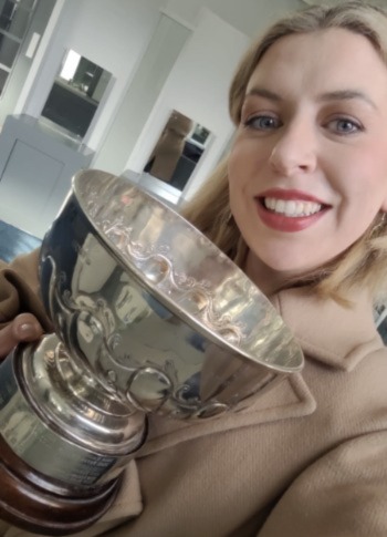 Deirdre Higgins with The Nancy Calthorpe Cup