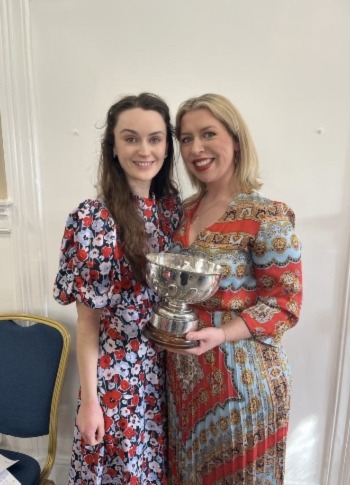 Eiméar Harper & Deirdre Higgins with The Nancy Calthorpe Cup