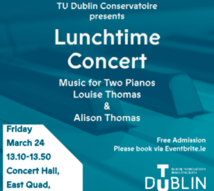Image for Music for Two Pianos Lunchtime Concert 24th March 2023