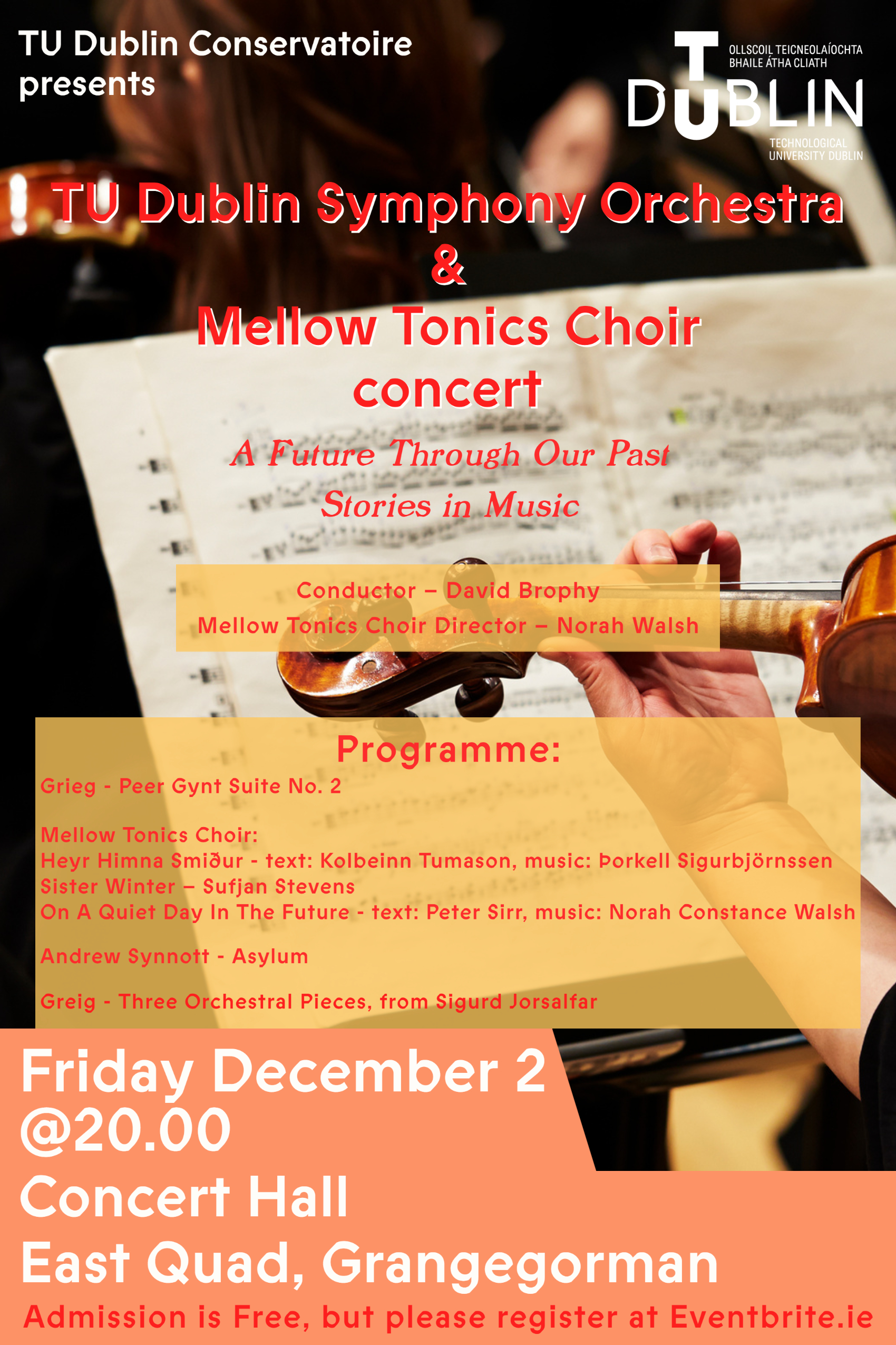 TU Dublin Symphony Orchestra & Mellow Tonics Choir Concert December 2nd, 2022