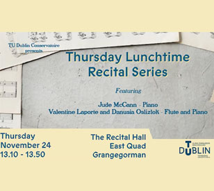 Image for Thursday Lunchtime Recital     

24th November 2022
