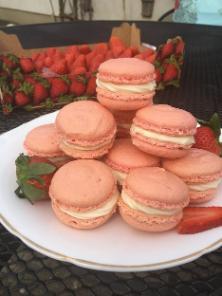 Image of winning baked good Strawberry Cheesecake Macarons for the CBS Cook at home Video competition 2020