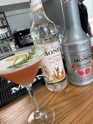 Image of the Pink Madam Cocktail for Monin Cocktail Competition
