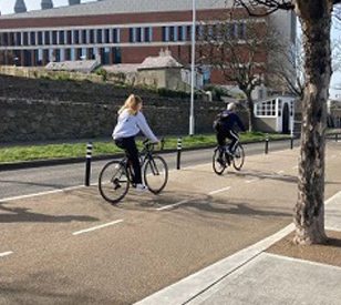 Image for TU Dublin studies find that the Coastal Mobility Cycle Route in Dún Laoghaire has become well established and effective