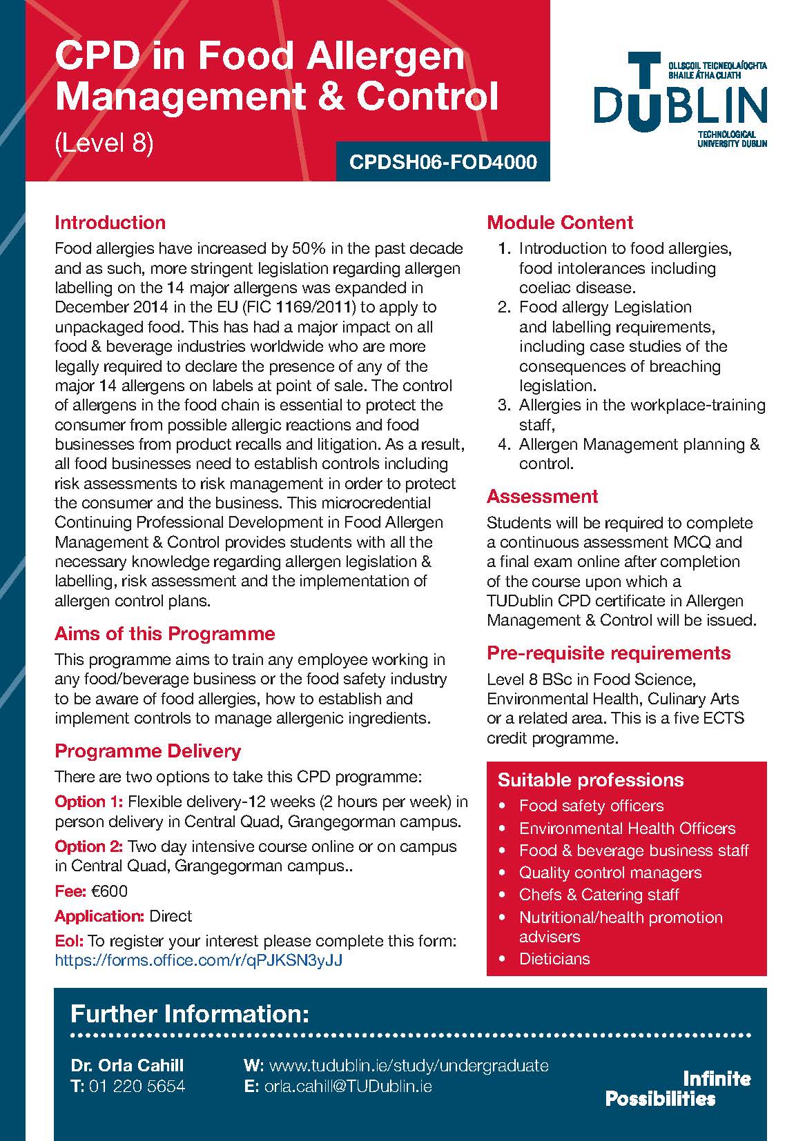 Image for New CPD in Food Allergen Management