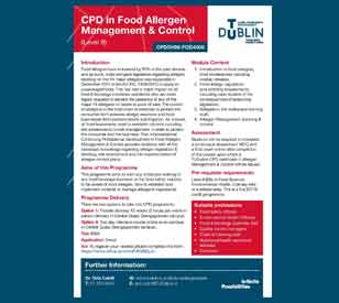 Image for New CPD in Food Allergen Management