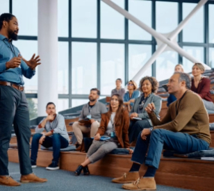 People in teired room